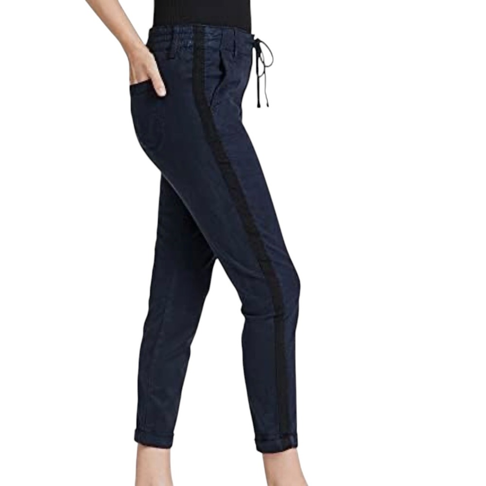 PAIGE Christy Evening Navy Blue Side Stripe Drawstring Pants Size 26 Off-Duty